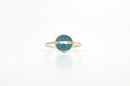 Minimal Turquoise Ring - Saturn - Sterling Silver Ring - £35.17 GBP