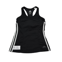 Adidas Shirt Women S Black Scoop Neck Sleeveless Racerback Active Tank Top - £19.76 GBP