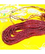 Natural African Ruby Faceted Beads Necklace - $589.48 CAD+