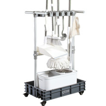 mop holder cleaning supplies organizer janitorial carts on wheels housekeeping s - £304.01 GBP