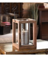Rustic Garden Brown Wood Candle Lantern - $32.80 CAD