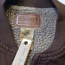 Vintage C.E. Schmidt Workwear TV53BB Men's 2XLR Brown Cotton Blend Full Zip Vest image 4