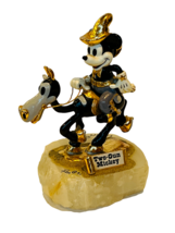Mickey Mouse figurine vtg SIGNED Ron Lee Disney sculpture Two Gun 2 horse cowboy - £278.68 GBP