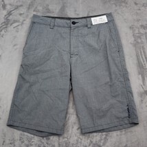 Oneill Shorts Mens 30 Gray Flat Front Mid Rise Zip Button Slash Pocket Logo - $25.72