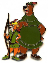Disney Robin Hood with Bow and Arrow and Little John pin - £26.46 GBP