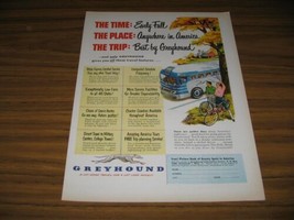 1951 Print Ad Greyhound Buses Fall Bus Trip on Farm Road - $9.29
