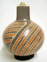 Mata Ortiz 11.25&quot; Lidded Pottery Vase Olla Hand Built Hand Painted Vidal Corona - £978.80 GBP