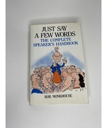 Just Say a Few Words by Monkhouse Bob Book 1991 Hardcover Vintage - $31.11 CAD