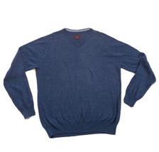 UNTUCKit V-Neck Sweater Navy Blue Mens Large Cotton  - $29.03
