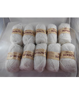 Vintage USA Spinnerin Berberette Acrylic Yarn 10 Skeins Ivory 154 Dye Lo... - £27.14 GBP