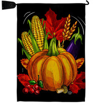 Traditional Thanksgiving Garden Flag Set Harvest &amp; Autumn 13 X18.5 Double-Sided  - £21.94 GBP