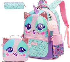 Kids Backpacks for Girls School Bag with Lunch Box School Backpack for Girls Set - £75.87 GBP
