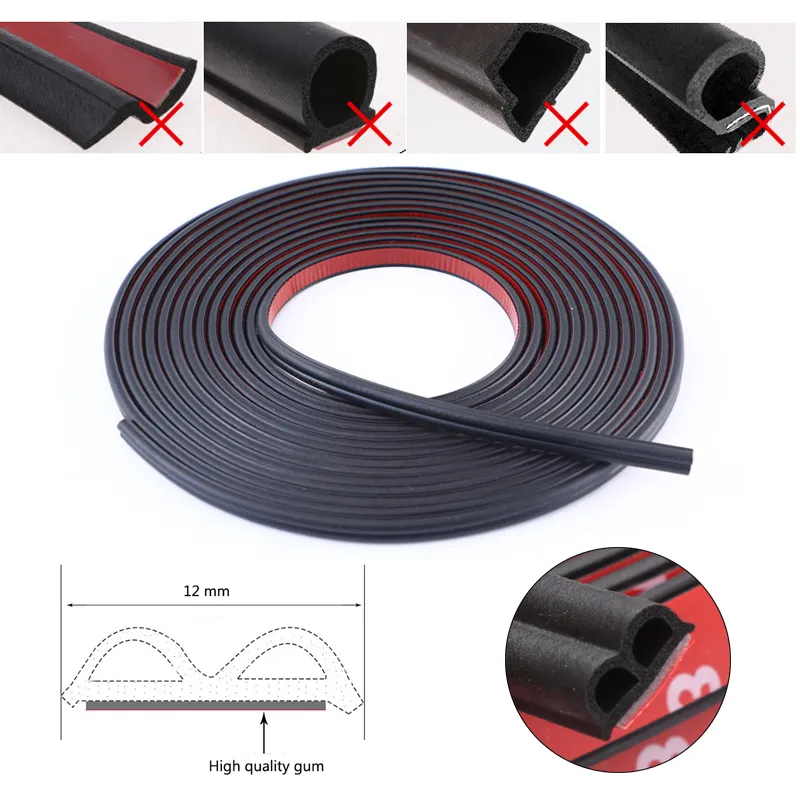 Car Stickers B Type Car Door Seal Strips Noise Weatherstrip Rubber Insulation - £11.53 GBP+