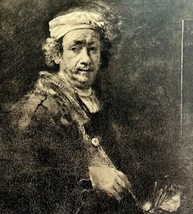 Rembrandt 1944 Self Portrait At The Easel Gravure Style Phaidon Print DWU10 - £79.92 GBP