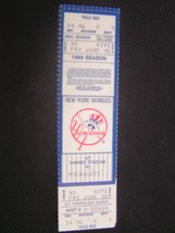 MLB 1989 New York Yankees Full Unused Collectible Ticket Stub 6/30/89 Mi... - $3.46