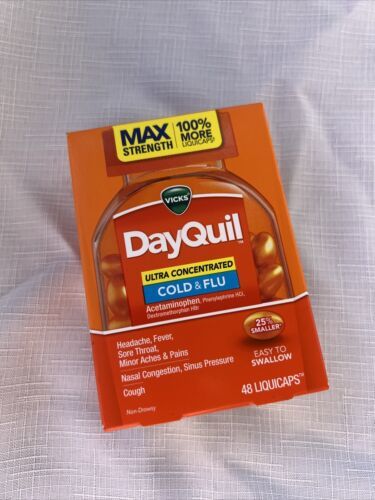 Vicks DayQuil Ultra Concentrated Liquicaps Cold &amp; Flu 48ct 6/25+ COMBINE... - $12.99