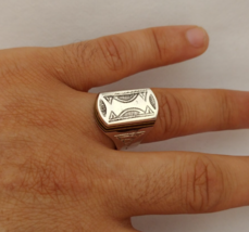 Tuareg Ring Silver Ebony Moroccan Ethnic Jewelry Tribal African Gypsy Hi... - $65.00