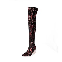 Sexy Stretched Fabric Over The Knee Boots Woman Slim High heels long Boots Lady  - £116.91 GBP