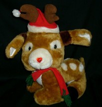 Vintage Christmas Stuffed Animal Plush Reindeer Electronic Musical Lights Up Htf - £43.98 GBP