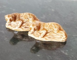 2 Wade Whimsies Brown Leopard Figurine  Red Rose Tea England - £3.53 GBP