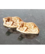 2 Wade Whimsies Brown Leopard Figurine  Red Rose Tea England - £3.53 GBP