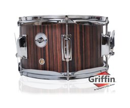 GRIFFIN Firecracker Snare Drum - Acoustic Popcorn 10&quot; x 6&quot; Poplar Mini Wood Shel - £35.30 GBP