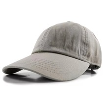 Gray Plain Solid Polo Baseball Hat Washed Cotton Adjustable Cap Mens Womens - $14.99