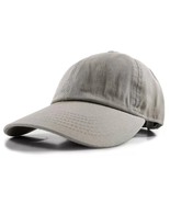 Gray Plain Solid Polo Baseball Hat Washed Cotton Adjustable Cap Mens Womens - $278.27 MXN