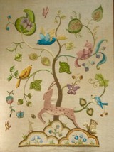 18th Century Pennsylvania Tree of Life Jacobean Crewel Embroidered Fire Screen - £7,511.28 GBP