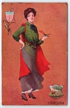 Indiana State Girl Artist Signed St John Postcard B45 - £12.54 GBP