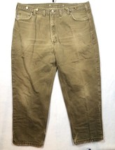Carhartt Flannel Lined Work Jeans B162 Faded Brown BRK Straight Leg Mens... - $549.41 MXN