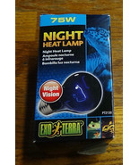 Exo Terra Night Heat Lamp Bulb - Reptile Black Night Vision 75 Watt NEW - $7.92