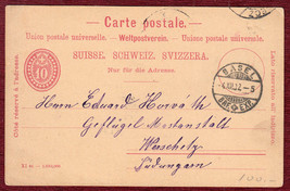 1902 Original Correspondence Stationery Card CDS Switzerland Basel Vintage - £7.22 GBP