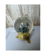 Vintage Eleco Elephant Mother Baby Glitter Water Snow Globe Gold Base - $334.31 MXN