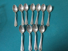 1950&#39;s 12 ALPACA COFFEE SPOONS, 4&quot; ,GERMANY,  SILVERPLATED - £59.35 GBP