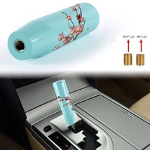 Universal 150mm SAKURA Flower Teal Manual Racing Gear Stick Shift Knob Shifter - £16.46 GBP