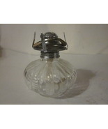 LAMPLIGHT FARMS RIBBED SIDES CLEAR GLASS OIL LAMP BASE - £7.98 GBP