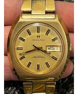Vintage HAMILTON Electronic Watch 702009-4 Gold Plated Day/Date Men&#39;s - $167.23 CAD
