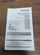 Manual User's Guide for Panasonic  KX-TG6511, KX-TG6512, KX-TG6513 - $9.99