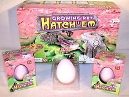 4 HATCH&#39;EM GROWING LIZARD EGGS toy grow hatch novelty - £7.58 GBP