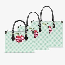 Women&#39;s Tote Bag - Rockabilly - Apple Plaid Lge Square - Green - £47.35 GBP+