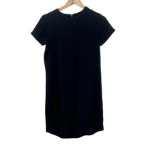 Adrienne Vittadini Womens 2 Black Shirt Dress Shift Cocktail LBD Classic Minimal - £19.21 GBP