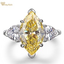 Vintage 925 Sterling Silver Mariquesa Cut Created Moissanite Citrine Wedding Eng - £42.46 GBP