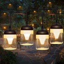Outdoor Patio LED String Lights Garden Waterproof Hanging Yard 50ft Party Decor - £51.06 GBP