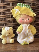 Vintage Strawberry Shortcake Butter Cookie Doll &amp; Jelly Bear 1979  1982 - £13.88 GBP