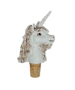 Vintage Steve Tunturi Hand Carved Wood Unicorn Bottle Stopper Cork 1987 - $49.99