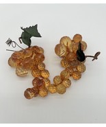 Vintage Faceted Clusters of Grapes Amber Lucite Acrylic Bunches - £11.11 GBP