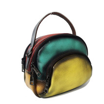 Genuine Leather Women&#39;s Bag Spring Cowhide Hand Crossbody Bag Color-Poli... - £49.77 GBP