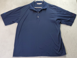 Slazenger Golf Polo Shirt Mens Size XL Navy Short Casual Sleeve Logo Collared - £13.75 GBP