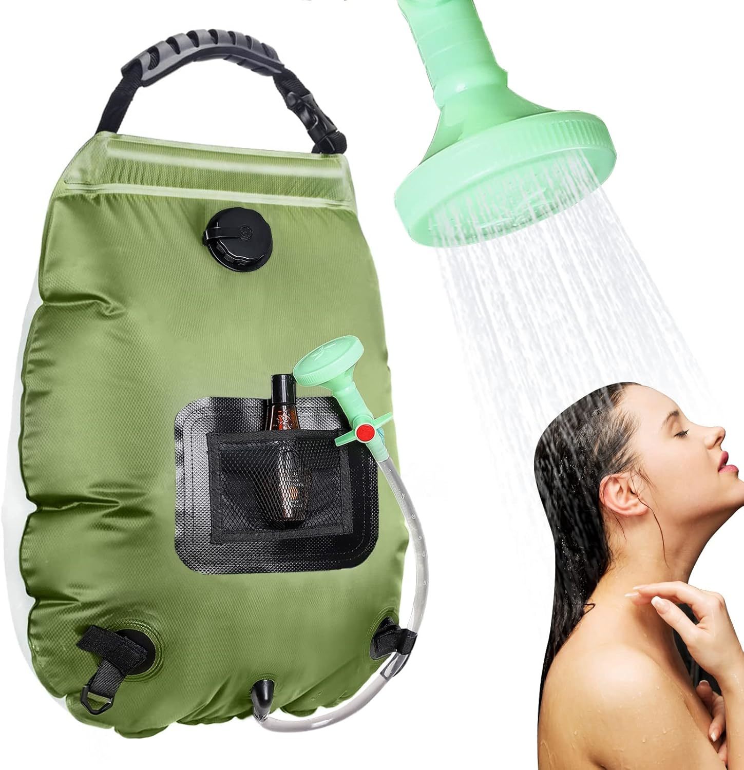 Unniweei Solar Portable Shower Bag, 5 Gal/20L Solar Heating, Beach Swimming - $44.96